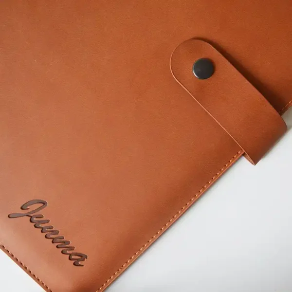 A4 PU Leather Notebook Cover Portfolio Folder - Image 3