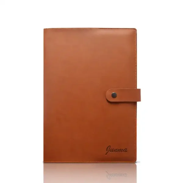 A4 PU Leather Notebook Cover Portfolio Folder - Image 2