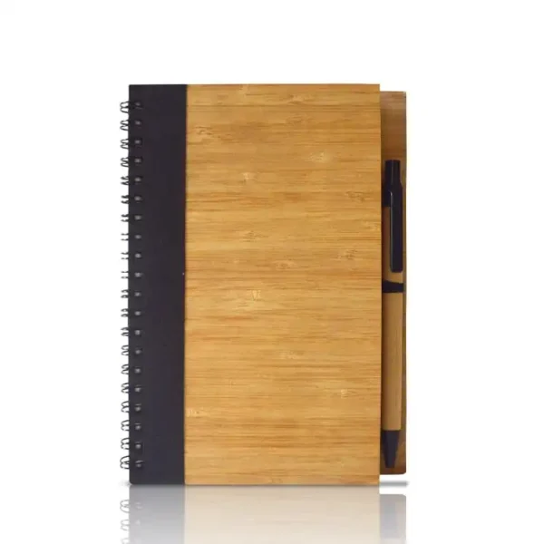 Eco-friendly Bamboo Diary Recyled Notebook With Bamboo Pen - Image 2