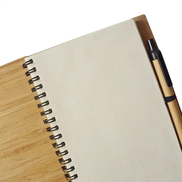 Eco-friendly Bamboo Diary Recyled Notebook With Bamboo Pen - Image 4