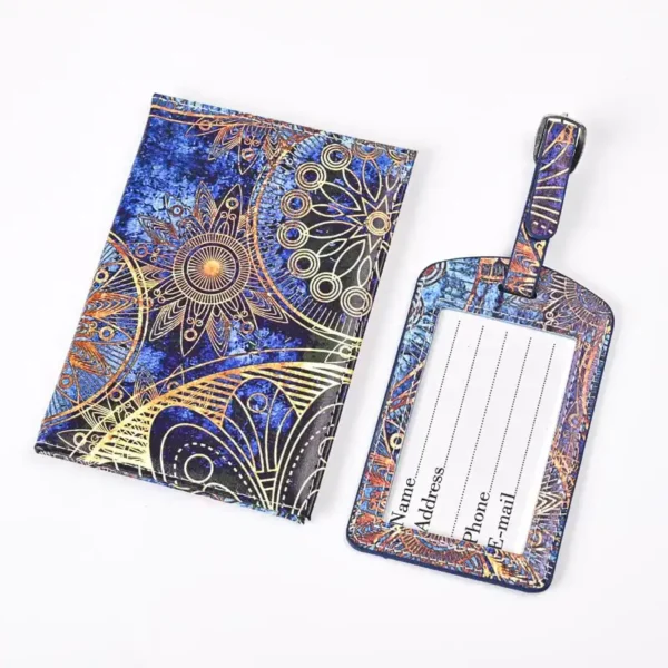 Galaxy Print Passport Case With Luggage Tag - Image 3