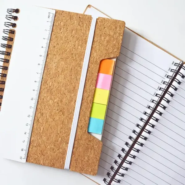 Office Stationery Spiral Recyled Notebook with Sticky notes - Image 3